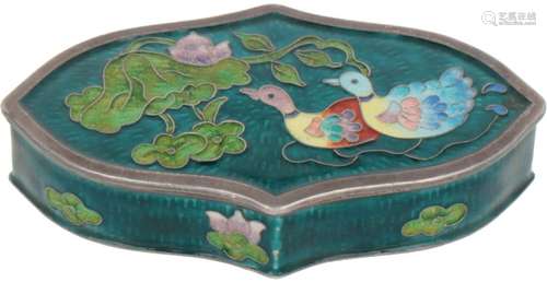 Decorative box with cloisonne silver.