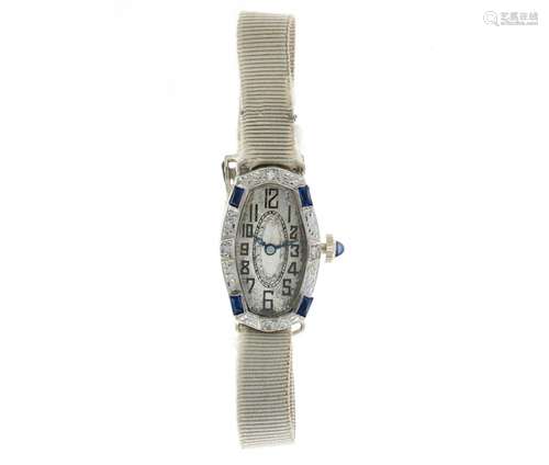 Art Deco Whitegold - Ladies watch - ca. 1930