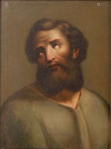 Follower of Guido Reni, ca. 1830, A portrait of an apostel, possibly Saint Paul.