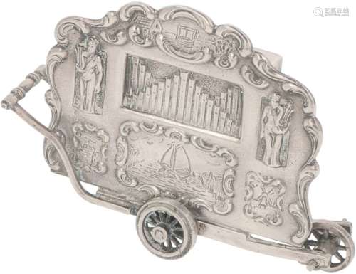Miniature barrel organ silver.