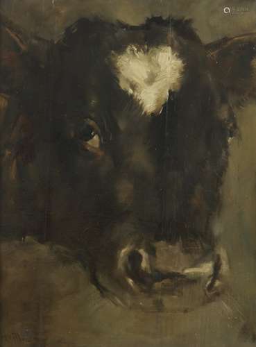 Han van Meegeren (Deventer 1889 - 1947 Amsterdam), Portrait of a young bull.