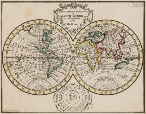 TWO WORLD-MAPS After Johann Baptist Homann by Christoph
