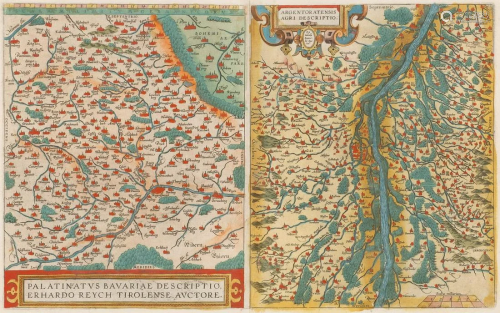 COLLECTION OF NINE MAPS Various origins, 16th to 19th