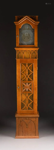 BIEDERMEIER-STANDUHR Deutsch, datiert 1810 Kirsche,