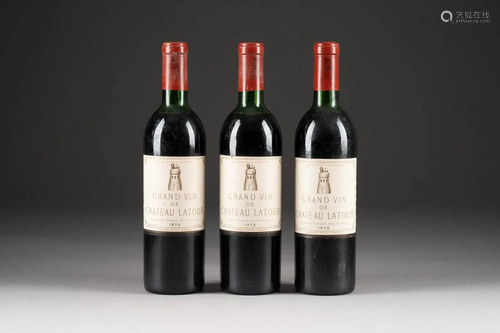 CHÂTEAU LATOUR 1972 PAUILLAC 3 Flaschen, 0,75