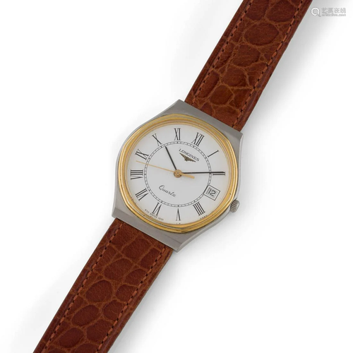 ARMBANDUHR 'LONGINES' Schweiz, 20. Jh. Stahl. Gehä