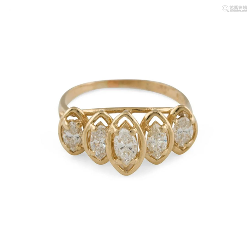 DIAMANT-RING Gelbgold. Ringmaß ca. 54,5, Ges.-Gew.