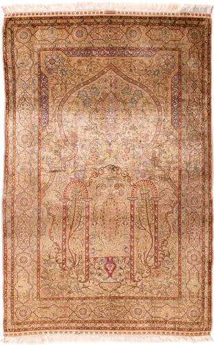 HEREKE SEIDE Türkei, 2. H. 20. Jh. 165 x 107 cm.