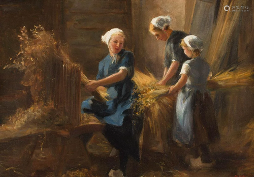 H. B. WEYD 1st. h. 20th C. After the harvest Oil on