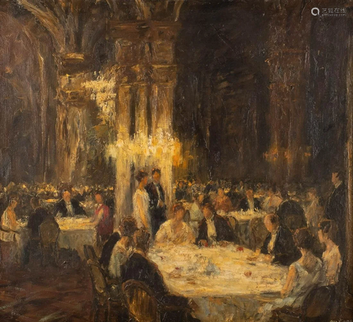 OTTO PIPPEL 1878 Lodz - 1960 Munich Soirée Oil on