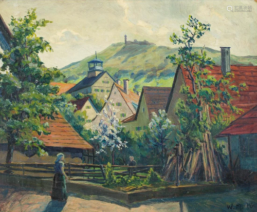 MONOGRAMIST 'WM' about 1916 Summer in the country Oil