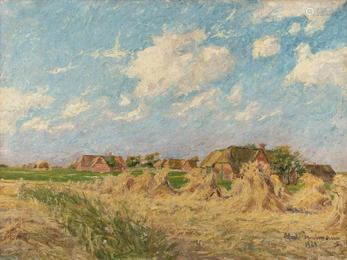 ALFRED PAULMANN 1884 - 1964 Farmsteads on Sylt Oil on