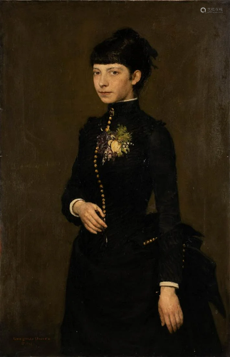 IMRE GREGUSS 1856 Zay-Ugrócz - 1910 Budapest Lady