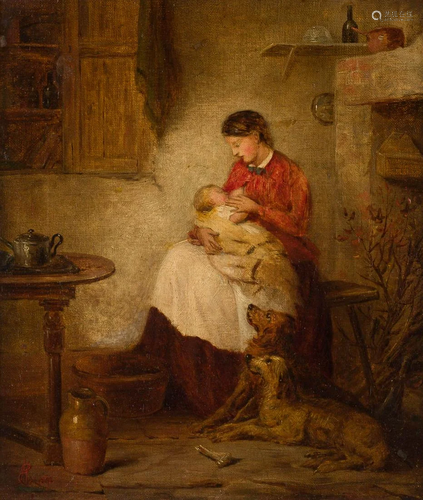 MONOGRAMIST 'EM' about 1872 A mother breastfeeding her