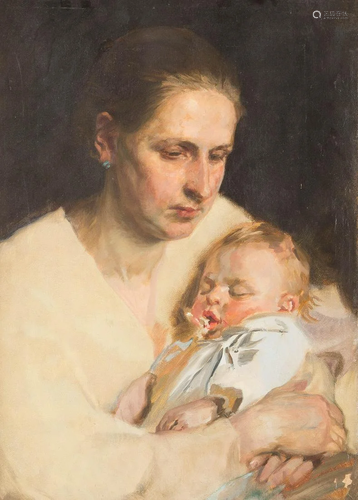 JOSEF JUNGWIRTH 1869 Vienna - 1950 Stockholm Mother and