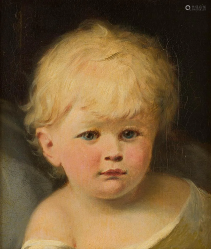 GERMAN about 1860/70 Portrait of a young boy Oil on