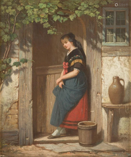 HERMANN WERNER 1816 Samswegen - 1905 Duesseldorf Girl