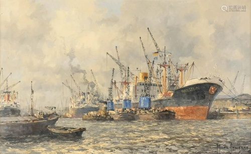 MARINUS JOHANNES DE JONGERE 1912 - 1978 Ship repairs in