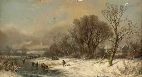 ADOLF STADEMANN Munich 1824 - 1895 Winter lanscape Oil