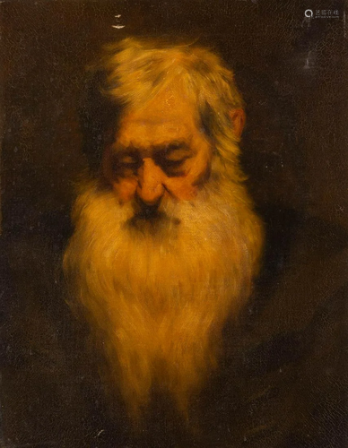 RUSSIAN (?) 2nd h. 19th C. Portrait of a bearded man