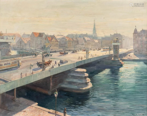 ROBERT PANITZSCH 1879 - 1949 The new Knippelsbro-bridge