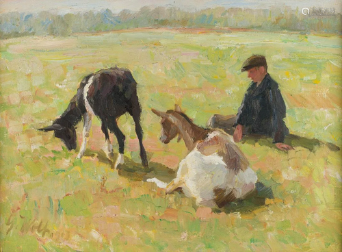 GEORG WOLF 1882 Niederhausbergen - 1962 Uelzen Goats