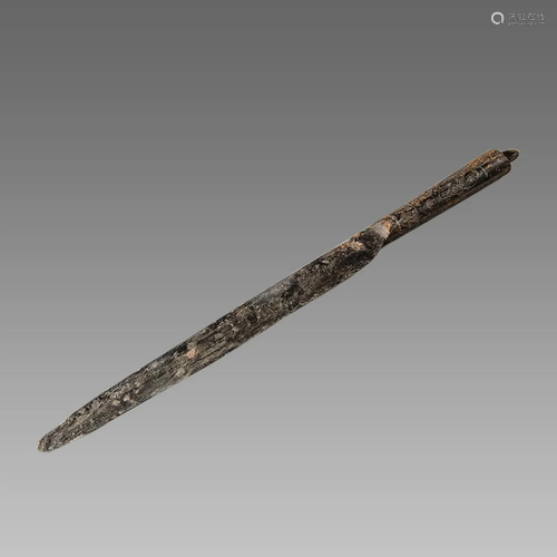 England, Iron Table Knife with wooden handle c.15th