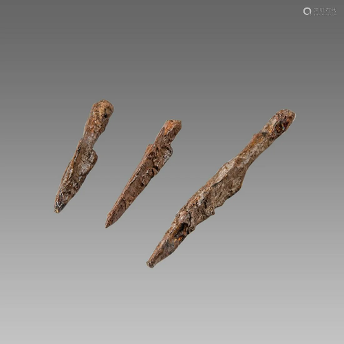 Lot of 3 Ancient Parthian Iron Arrow heads c.300 BC-200