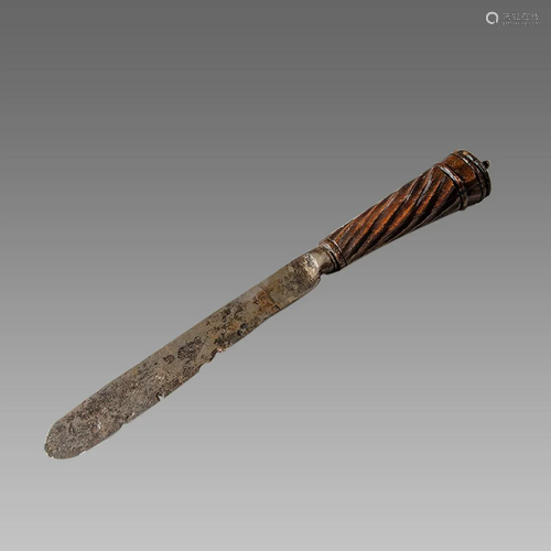 England, Table Knife with wooden handle c.17th centry