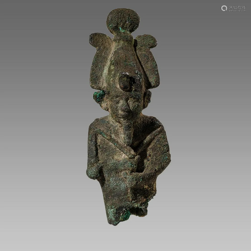 Ancient Egyptian Bronze Osiris Figure c.664-30 BCE.