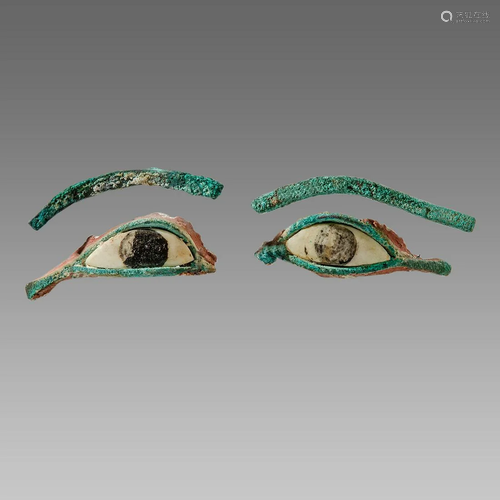 Ancient Egyptian Bronze Eyes Ca. 1000-300 B.C.