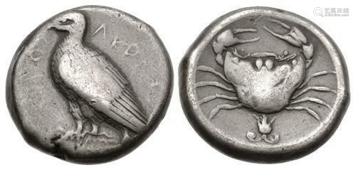 SICILY, Akragas. Circa 465/0â€“445/0 BC. AR Tetradrachm