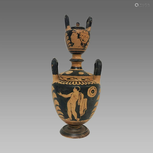 Ancient Greek Apulian Red-figured Lebes Gemikos with