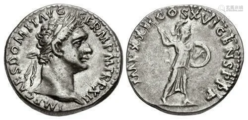 Domitian. AD 81-96. AR Denarius (18mm, 3.50 g, 7h).