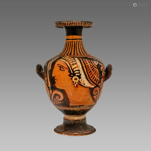 Ancient Greek Apulian Red-figured Hydria c. 350 B.C.