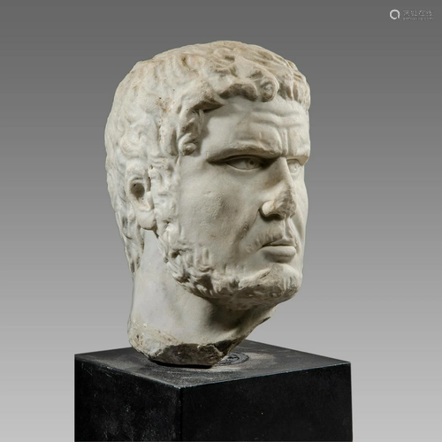 Roman Marble Head of Caracalla?.