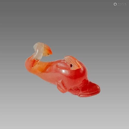 Roman Style Agate Dolphin.