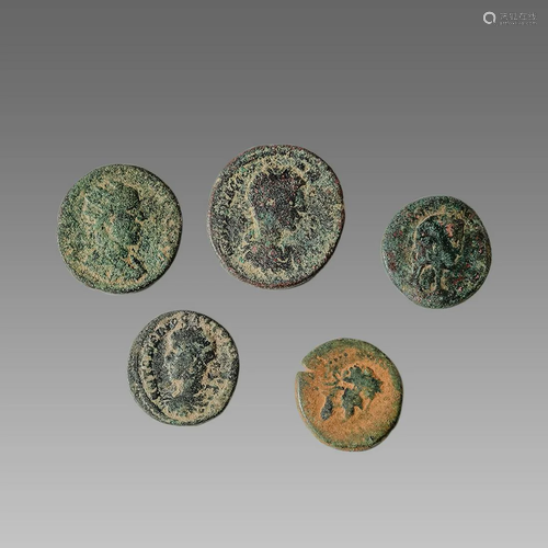 Lot of 4 Ancient Roman Bronze Coins c.3rd century AD.