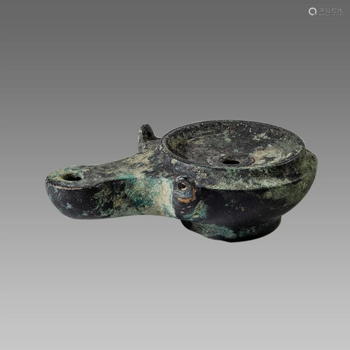 Ancient Roman Bronze Oil Lamp c.1st-4th century AD.