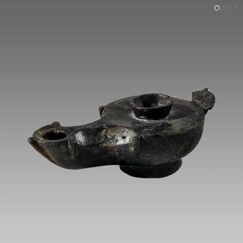 Ancient Roman Bronze Oil Lamp c.1st-4th century AD.