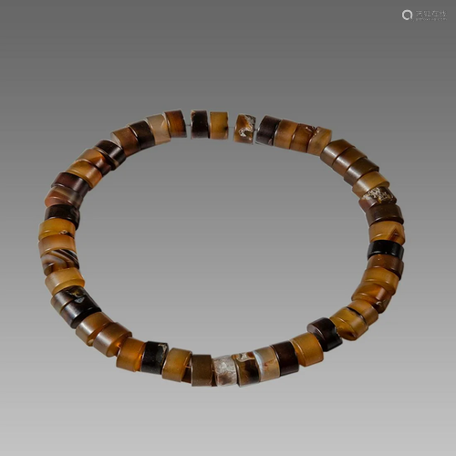 Antique Agate Bead Necklace.