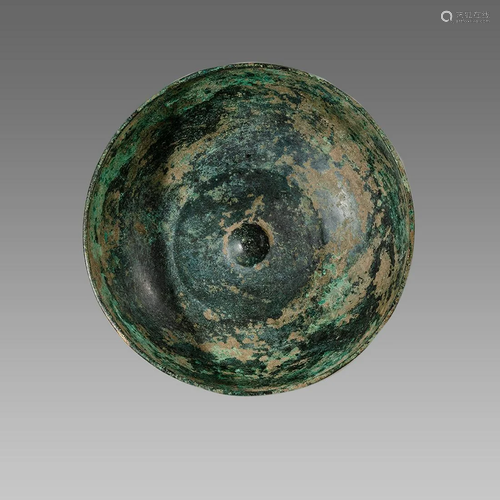 Ancient Near Eastern Luristan Bronze Phiale Bowl c.8th