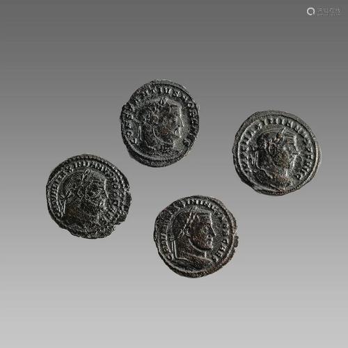 Lot of Ancient Roman Bronze Folises Coins c.3rd