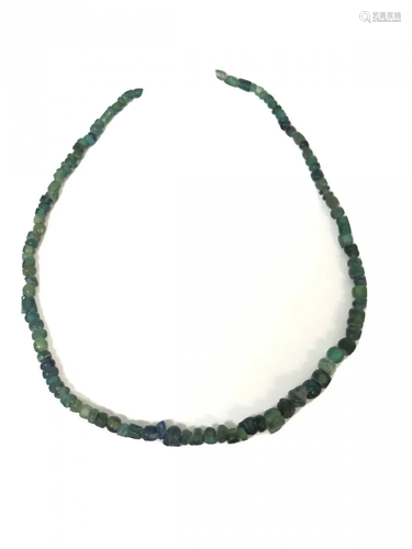 Roman Style Green Glass Beads Necklace.