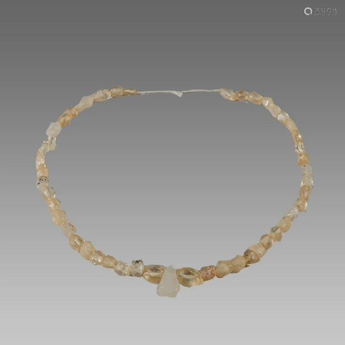 Roman Style Rock Crystal Beads Necklace.