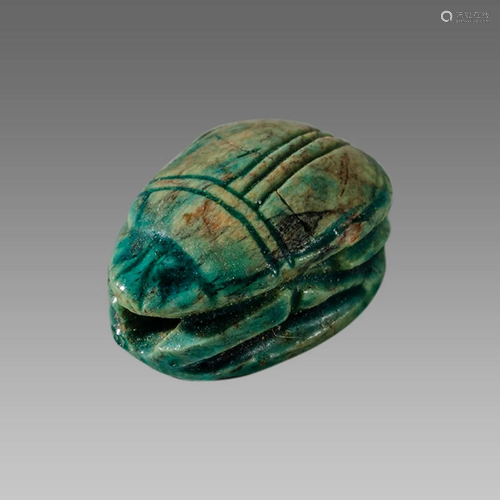 Ancient Egyptian Steatite stone Scarab c.1500-1100 BCE.