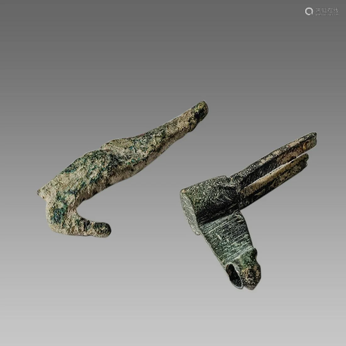 Lot of 2 English Bronze Padlock c.13th century AD.