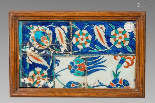 Ottoman Iznik Ceramic Tile c.17th century. Sothebys.