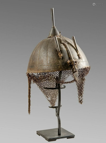 18th century Indian Iron Helmet.