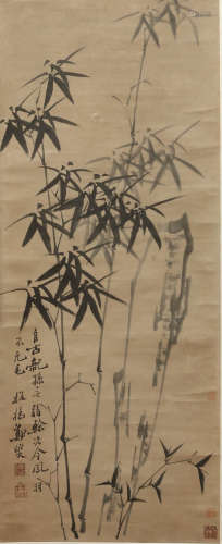 A Chinese Bamboo Ink Painting, Zheng Banqiao Mark